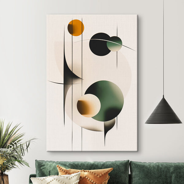 Canvas Schilderijen Abstracte vormen in zachte kleuren