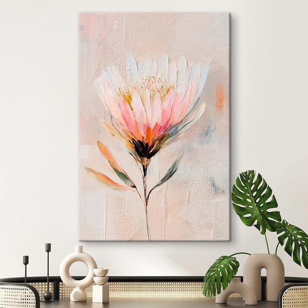Schilderij van een bloem Canvas Schilderijen Schilderij van een bloem
