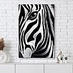 Canvas Schilderijen Zebra in opvallend zwart-wit