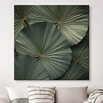 Canvas Schilderijen Groep grote groene bladeren