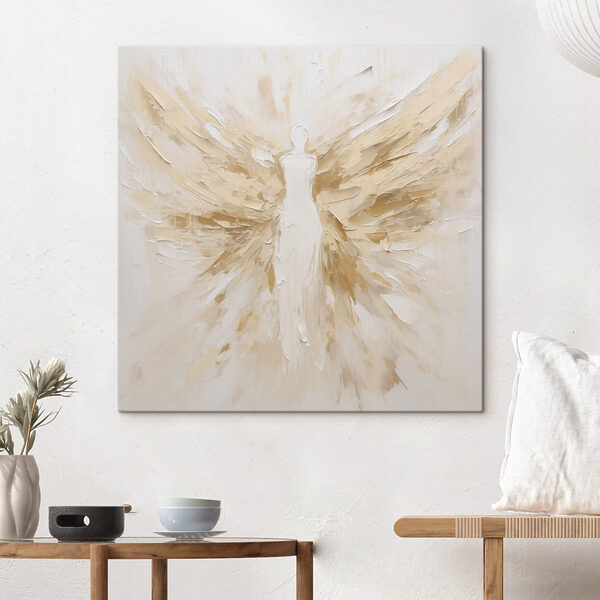 Schilderij van een vrouw met vleugels Canvas Schilderijen Schilderij van een vrouw met vleugels