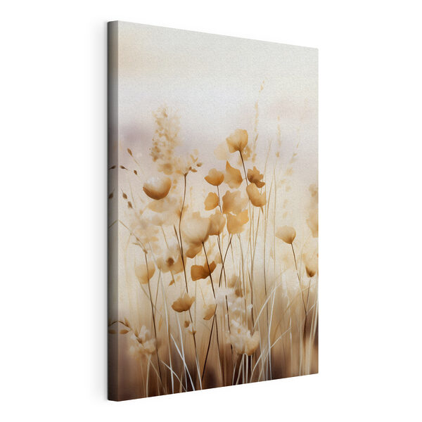 Canvas Schilderijen Zachte tinten van bloeiende bloemen