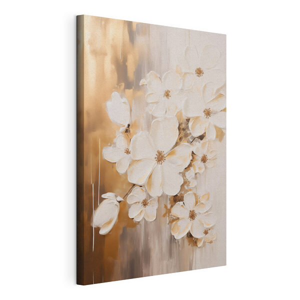Schilderij van witte bloemen Canvas Schilderijen Schilderij van witte bloemen