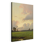 Canvas Schilderijen Landschap met bomen en wolken