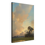 Canvas Schilderijen Groep bomen en wolken