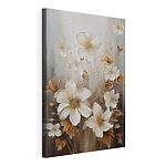 Canvas Schilderijen Schilderij van witte bloemen