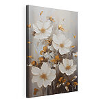 Canvas Schilderijen Stralende bloemen in zachte tinten