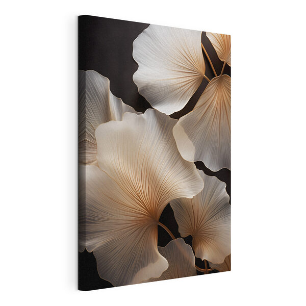 Fijne blaadjes in zachte tinten Canvas Schilderijen Fijne blaadjes in zachte tinten