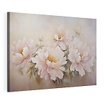 Canvas Schilderijen Schilderij van bloemen op een witte achtergrond