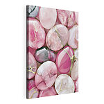 Canvas Schilderijen Groep roze en witte ovale stenen