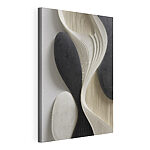 Canvas Schilderijen Zwart-witte sculptuur