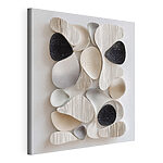 Canvas Schilderijen Wanddecoratie met zwart-witte vormen
