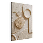 Canvas Schilderijen Abstracte vormen in zachte beige tinten