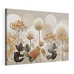 Canvas Schilderijen Groep bloemen en bladeren