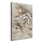 Canvas Schilderijen Elegante bloemen in zachte tinten