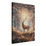 Canvas Schilderijen Herten in een bos
