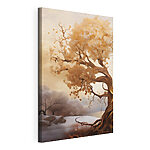 Canvas Schilderijen Boom met witte bloemen