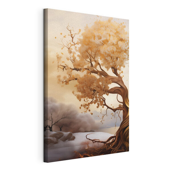 Boom met witte bloemen Canvas Schilderijen Boom met witte bloemen