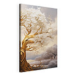 Canvas Schilderijen Boom met witte bloemen
