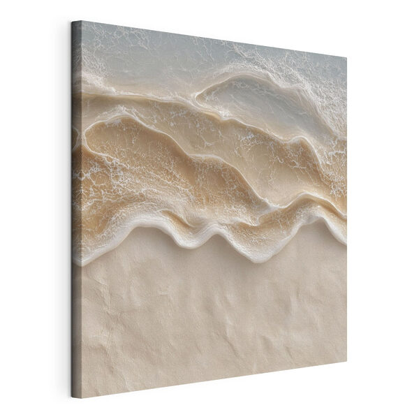 Zachte golven die het zandstrand strelen Canvas Schilderijen Zachte golven die het zandstrand strelen