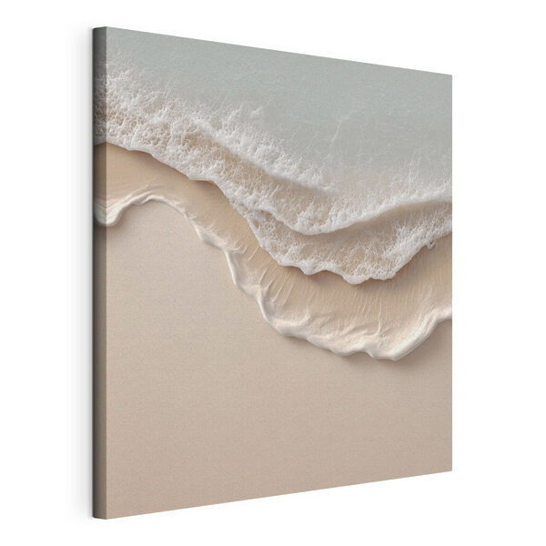 Golven en zand op een strand Canvas Schilderijen Golven en zand op een strand