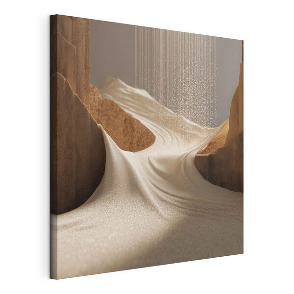Zand dat over rotsen stroomt Canvas Schilderijen Zand dat over rotsen stroomt