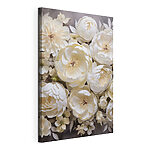 Canvas Schilderijen Groep witte bloemen