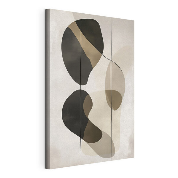 Kunstwerk in zwart en bruin Canvas Schilderijen Kunstwerk in zwart en bruin