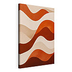 Canvas Schilderijen Bruin en wit golvend patroon