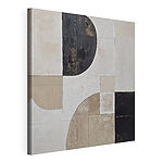 Canvas Schilderijen Zwart-wit geometrisch patroon