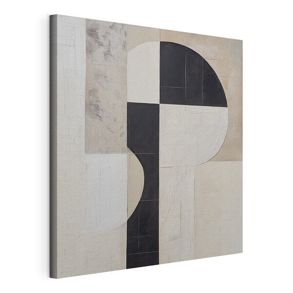 Zwart-wit geometrisch ontwerp Canvas Schilderijen Zwart-wit geometrisch ontwerp