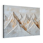 Canvas Schilderijen Witte en bruine bergketen