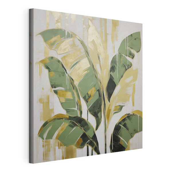 Canvas Schilderijen Schilderij van een groene plant