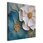 Canvas Schilderijen Elegant bloemstuk in zachte tinten