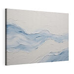 Canvas Schilderijen Zachte golven in zachte blauwe tinten