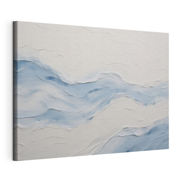 Canvas Schilderijen Zachte golven in zachte blauwe tinten