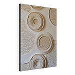 Canvas Schilderijen Muur met cirkels en een patroon
