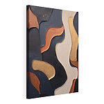 Canvas Schilderijen Dynamische, abstracte golfpatronen in verschillende kleuren