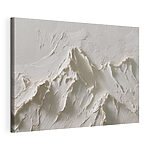 Canvas Schilderijen Witte muur met een berg op de achtergrond