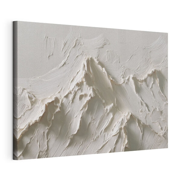Canvas Schilderijen Witte muur met een berg op de achtergrond