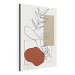 Canvas Schilderijen Hand met een blad en een vrucht