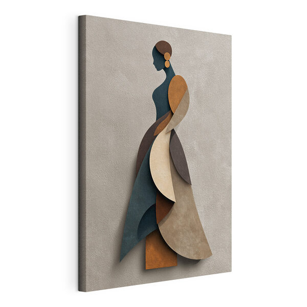 Vrouw in een jurk Canvas Schilderijen Vrouw in een jurk