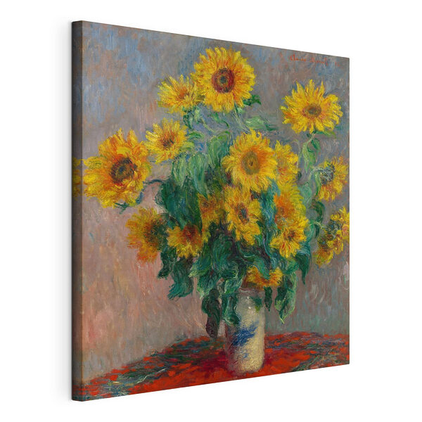 Canvas Schilderijen Canvas prints Painting of sunflowers in a vase