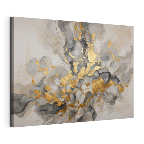 Abstracte elegantie in wervelende patronen Canvas Schilderijen Abstracte elegantie in wervelende patronen