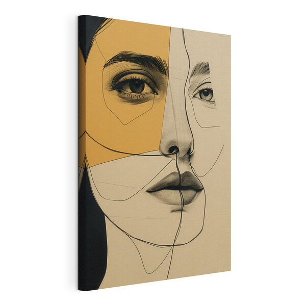 Tekening van een vrouw’s gezicht Canvas Schilderijen Tekening van een vrouw’s gezicht