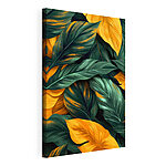 Canvas Schilderijen Levendige bladeren op het canvas van de natuur’s