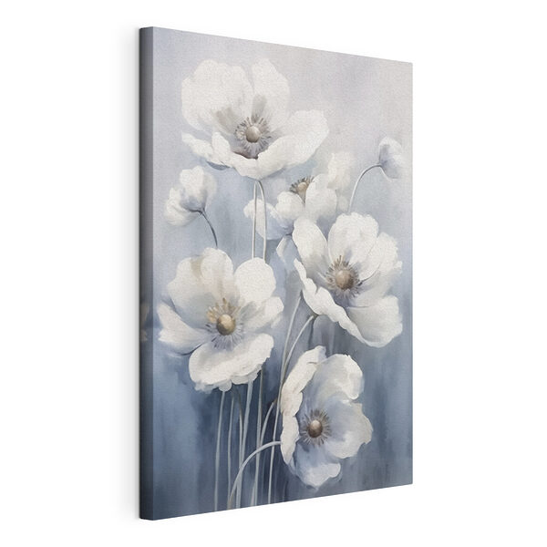 Schilderij van witte bloemen Canvas Schilderijen Schilderij van witte bloemen