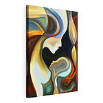 Canvas Schilderijen Abstracte profielen in levendige kleuren