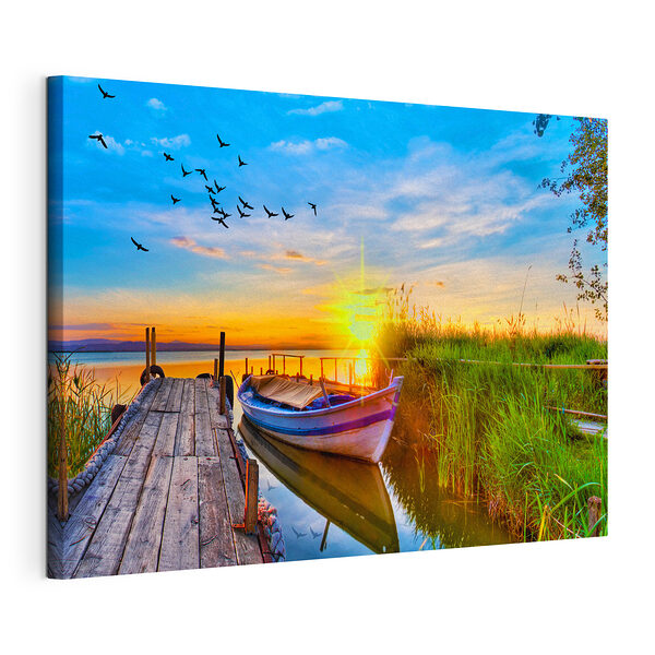 Canvas Schilderijen Boot op het water