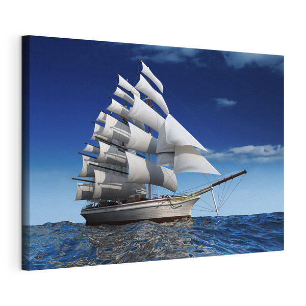 Zeilboot in het water Canvas Schilderijen Zeilboot in het water
